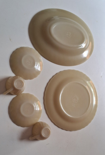 Kit De Travessa, Prato Raso, Xícaras E Pires(6peças) Colorex (Usado)