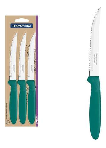 Conjunto De Facas Para Churrasco Tramontina Esmeralda Cor Verde