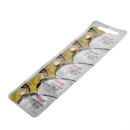 Imagen 2 de 5 de 5 Pilas Sr516sw 317 Óxido De Plata 1.55v. Maxell Reloj Alarm