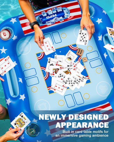 Mesa De Juego Inflable Con Naipes Impermeables