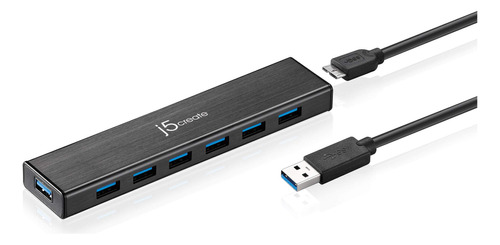 J5create Hub De Datos Usb 3.0 Alimentado Por 7 Puertos Con C