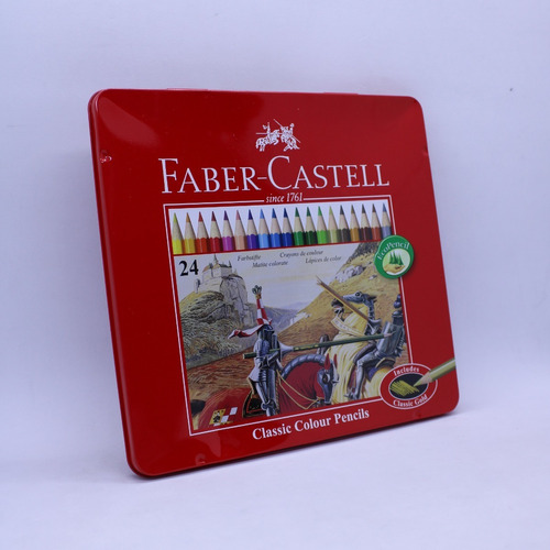 Lapices Colors Faber Castell Ecolapiz Caja Metal Caballo X24