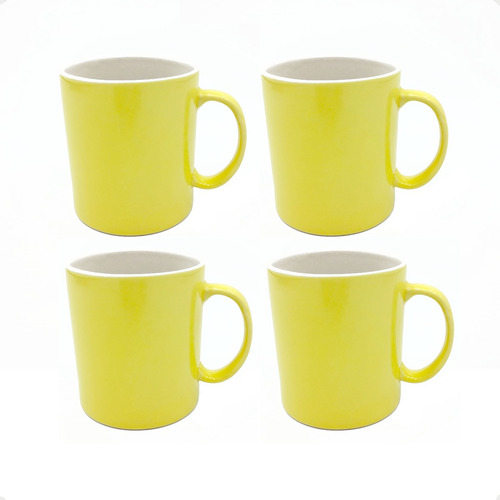 Taza Ceramica Corona Jarro Mug Apta Microondas 310ml Colores Color Amarillo