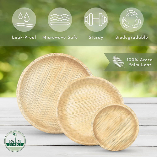 Plato Redondo De Palma De 20 Cm Compostable