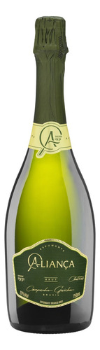 Espumante Brasileiro Branco Brut Aliança Chardonnay Campanha Gaúcha Garrafa 750mlAliança