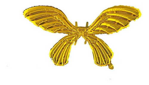 Globo Alas Mariposa Dorado 100×72 C/ Elástico Para Disfraz