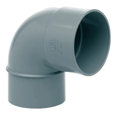 Codo Pvc Sanitario 110mm * 90 Grados Gris Pvc Sanitario