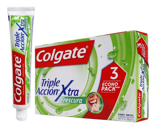Crema Dental Colgate Triple Accion Extra Frescura X 3und X 7