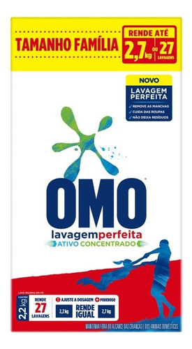 Sabão Em Pó Lavagem Perfeita Ativo Concentrado 2,2kg Omo