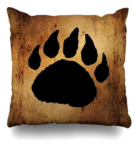 Mlumamme Fundas De Almohada Vintage Lovely Black Bear Paw Pr