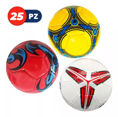 25pz Mini Balon Pelota Futbol Infantil Niños 15cm Deportivo
