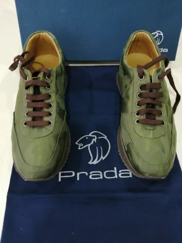 Tênis Downtown em Couro Tamanho 40/41 Marca Prada, Tênis Masculino Prada  Usado 87158548