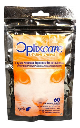 L-lisina X 60 Masticables Para Gatos Optixcare Aventix