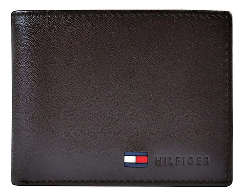 Billetera Tommy Hilfiger Color Brown De Cuero