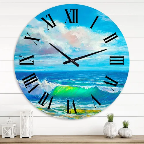 Designq Reloj De Pared Náutico Y Costero Sol Reflejado A Tra
