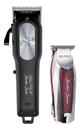 Combo Belprof Shaver Inalambrica + Patillera Belprof Color Negro/Plata