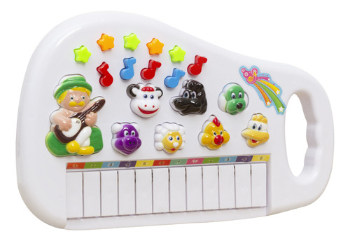 Teclado Musical Infantil Educativo Fazendinha Envio Imediato