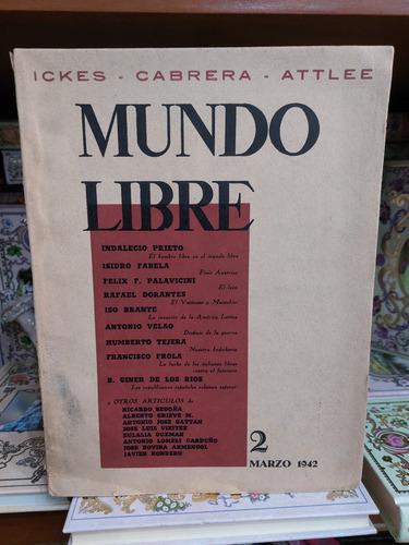 Revista Mundo Libre Ickes Cabrera Attlee