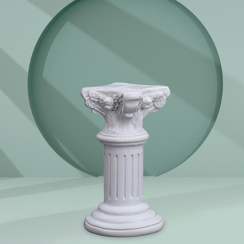 Resina De La Estatua De La Columna Griega 2x S Redondo Multi