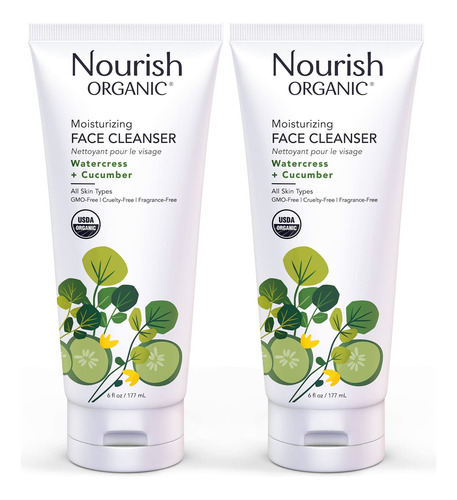 Nourish Organic Limpiador Facial Hidratante Con Aloe Vera/be