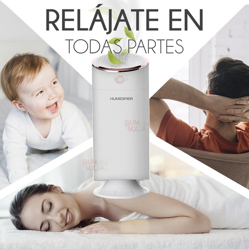 Humidificador Phantom Difusor De Aromas Luz Led Usb 300ml Color Blanco
