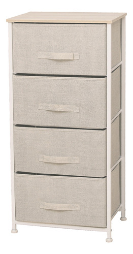 Mueble Organizador 4 Cestos Cajones Tela Estructura Acero