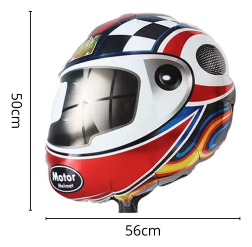 Kit Balão Bexiga Buque Capacete Piloto Carros Moto Com Idade