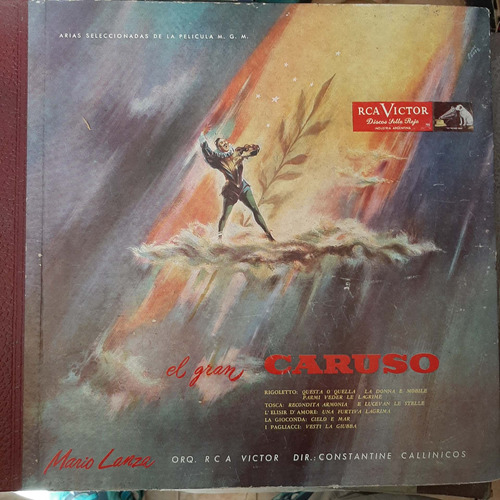 Portada Pasta Mario Lanza Orq Rca Victor El Gran Caruso Pp0