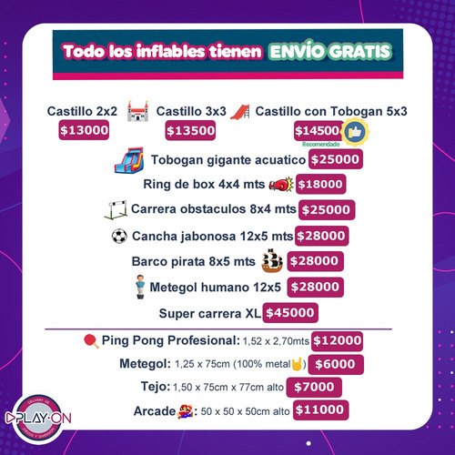 Imagen 6 de 10 de Alquiler Inflables Castillo Tobogan Juegos Cama Zona Norte