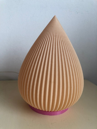 Velador Gota Plisado Nórdico Beige Beige (Usado)