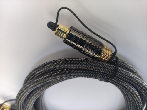  Cable Audio Digital Fibra Optico Toslink Metal/oro24 90cm