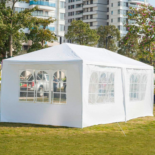 Toldo Reforzado 3x6 Carpa Ventanas Lona Impermeable Blanco