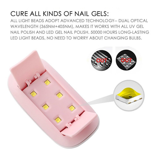Nail Makartt 6w Led Secador Ultravioleta Que Cura La Luz 60s