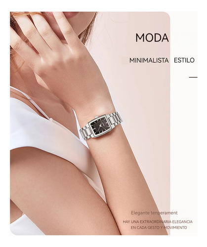 Ssb Nuevo Cuadrado Reloj De Pulsera Para Mujer Inoxidable