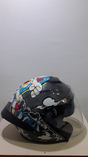 Casco Para Motorizados Autoasia Semi-integral Caricaturas