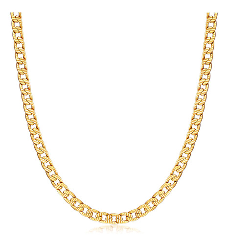 Barzel Collar De Cadena De Oro Para Mujeres, Hombres, Ninos