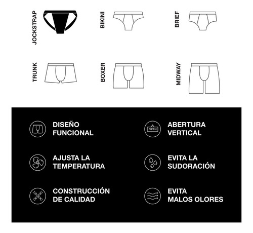 Jockstrap Suspensorio Modern Unnder Ropa Interior Hombre 1pz