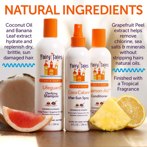 Shampoo Fairy Tales Swim Para Crianças 355 Ml Com Ingredient