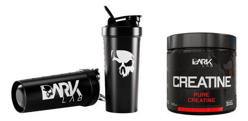 Creatina Pura 300g + Coqueteleira Fuse 700ml Dark Lab Sabor Sem Sabor