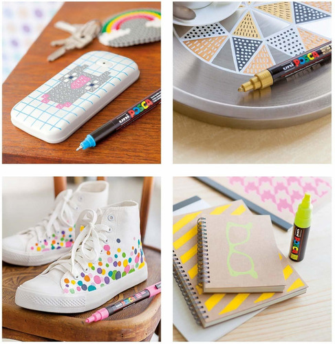 Caneta Posca Pc - 1m 0.7 Mm 4 Cores Uniball