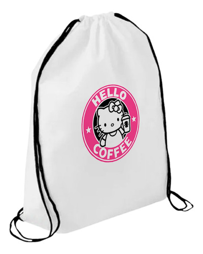 Bolso Mochila Hello Kitty Coffee
