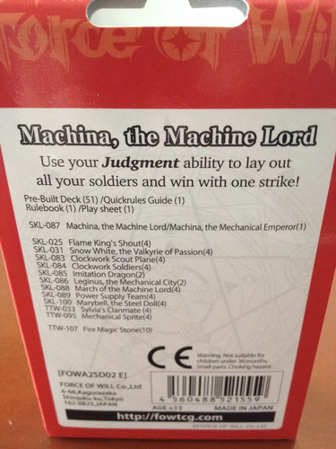 Deck Force Of Will The Machine Lord