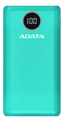Power Bank Adata 20000mah Ap20000qcd-dgt-cgn Color Turquesa