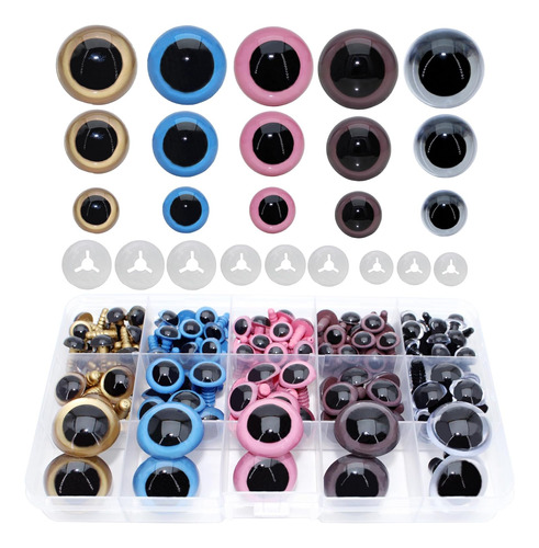 1 Caja (80pcs) 3 Tamaño 10mm/15mm/24mm 5 Colores Diseã...