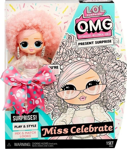 Muñeca Miss Celebrate Lol Omg Present Surprise 20 Sorpresas