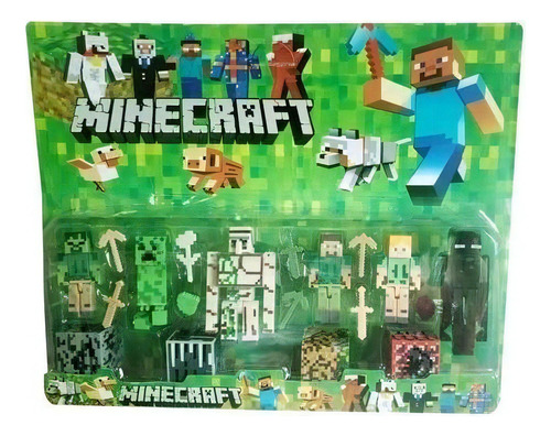 Brinquedo Minecraft Cartela 19 Peças
