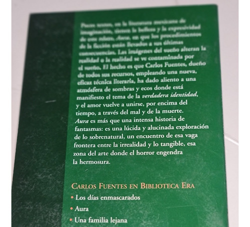 Aura Carlos Fuentes (Usado)