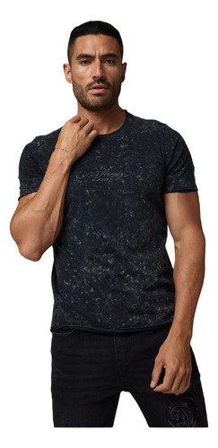 Polera Hombre J.j.o Raw Edge Acid Wash            