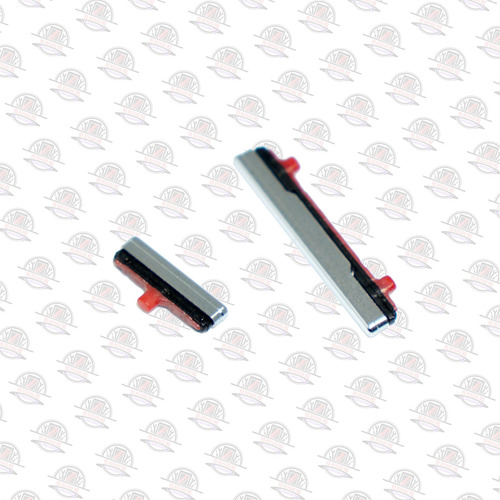 Kit Botones Externos Para Galaxy S21 Ultra G998 Blanco Plata