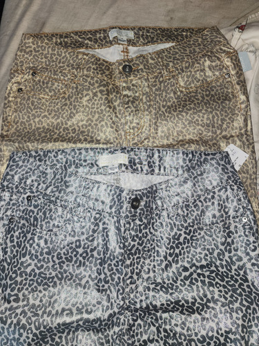 Jeans Metalizado Skinny Elastizado Animal Print Rare Rhode